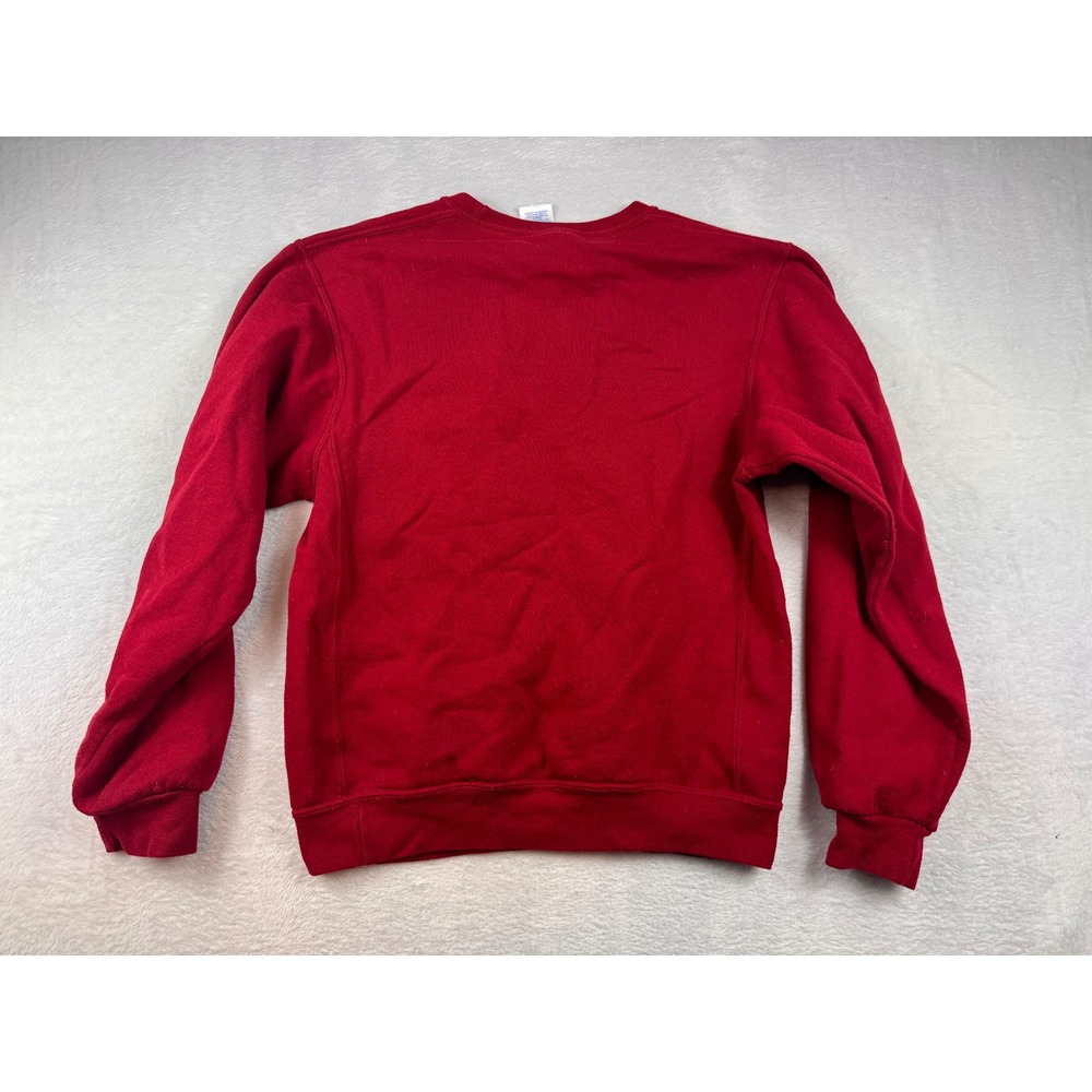 Russell Athletic Indiana Hoosiers Sweatshirt Small Red Embroidered Pullover Crew - Picture 6 of 6